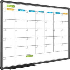 Dry Erase Calendar Whiteboard Magnetic White Board Calendar Monthly 36 X 24 Inch