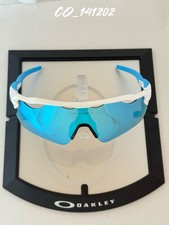 Oakley Radar EV Patn Sunglasses Matte White/Blue Frame Prizm Blue Lenses OO9208