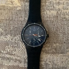 Swatch Chronograph Quartz Swiss Made Black Sp...