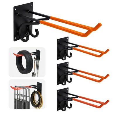 4 Pack 14 Inch Large Heavy Duty Garage Hooks DoubleLayer Steel Wall
