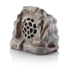 Weather-Resistant Bluetooth Solar-Powered Outdoor Wireless Rock Speaker, Gray