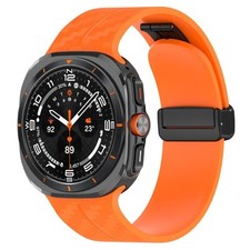 For Samsung Galaxy Watch Ultra 47mm Silicone Strap with Folding Buckle