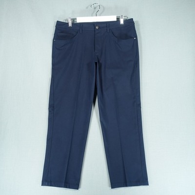 Lululemon Chino Hose Herren 34 dunkelblau Commission Slim Fit Warpstreme Pants