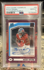 2024 Panini Clearly Donruss - Rated Rookie Bucky Irving Purple Autographs /75