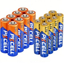 Combo 20 AA/AAA 1.5V Batteries AA LR6 Alkaline AAA R03P Zinc-Carbon Battery