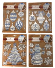 Christmas Winter Window Wall Sticker Decoration Decor Snowman Tree Snowflakes