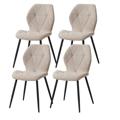 EGOONM Set di 4 Sedia da Pranzo in Tessuto Nordico, Adatte per Cucina e Soggiorno