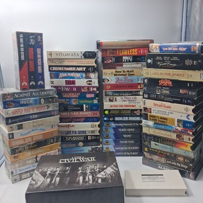 Huge VHS Lot With Box Sets Some Sealed Mixed Genre Lot Of 66