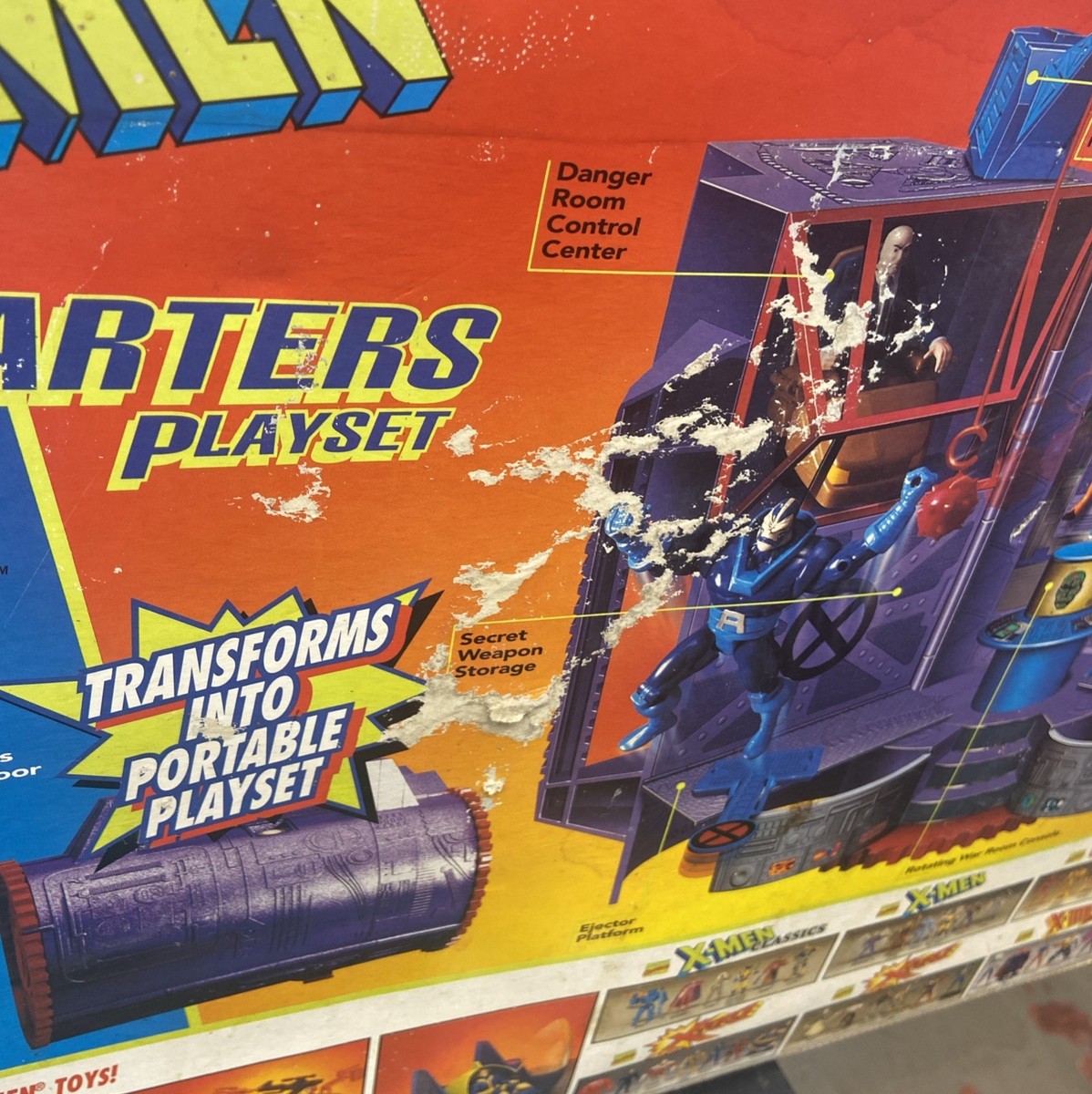 X-Men Headquarters Playset Danger Room Toybiz 1995 Cerebro Center