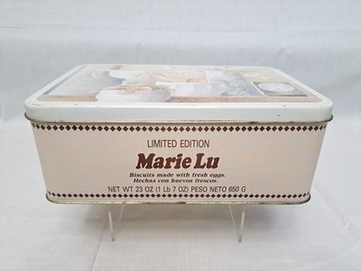 VTG Marie Lu Biscuits Tin Limited Edition 23 oz Pastel Colors Home Decor Picture