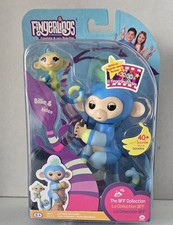 Fingerlings Toy BFF Collection Billie  Aiden Mini Baby Monkey Blue
