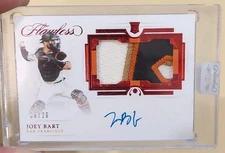 JOEY BART 2021 FLAWLESS RPA ROOKIE 4 COLOR PATCH AUTOGRAPH RUBY RC AUTO 08 /20 