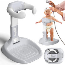 Foldable Collapsible Baby Shower Stand,Adjustable Portable Baby Bath Stand with