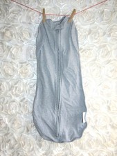 WOOMBIE Gray Convertible Big Baby Wearable Blanket Swaddle Snaps 14-19lbs