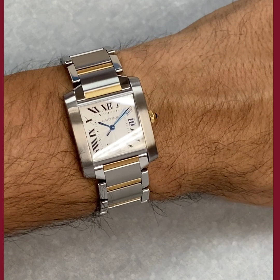Cartier Tank Francaise Large 18k Yellow Gold/Steel Automatic Watch