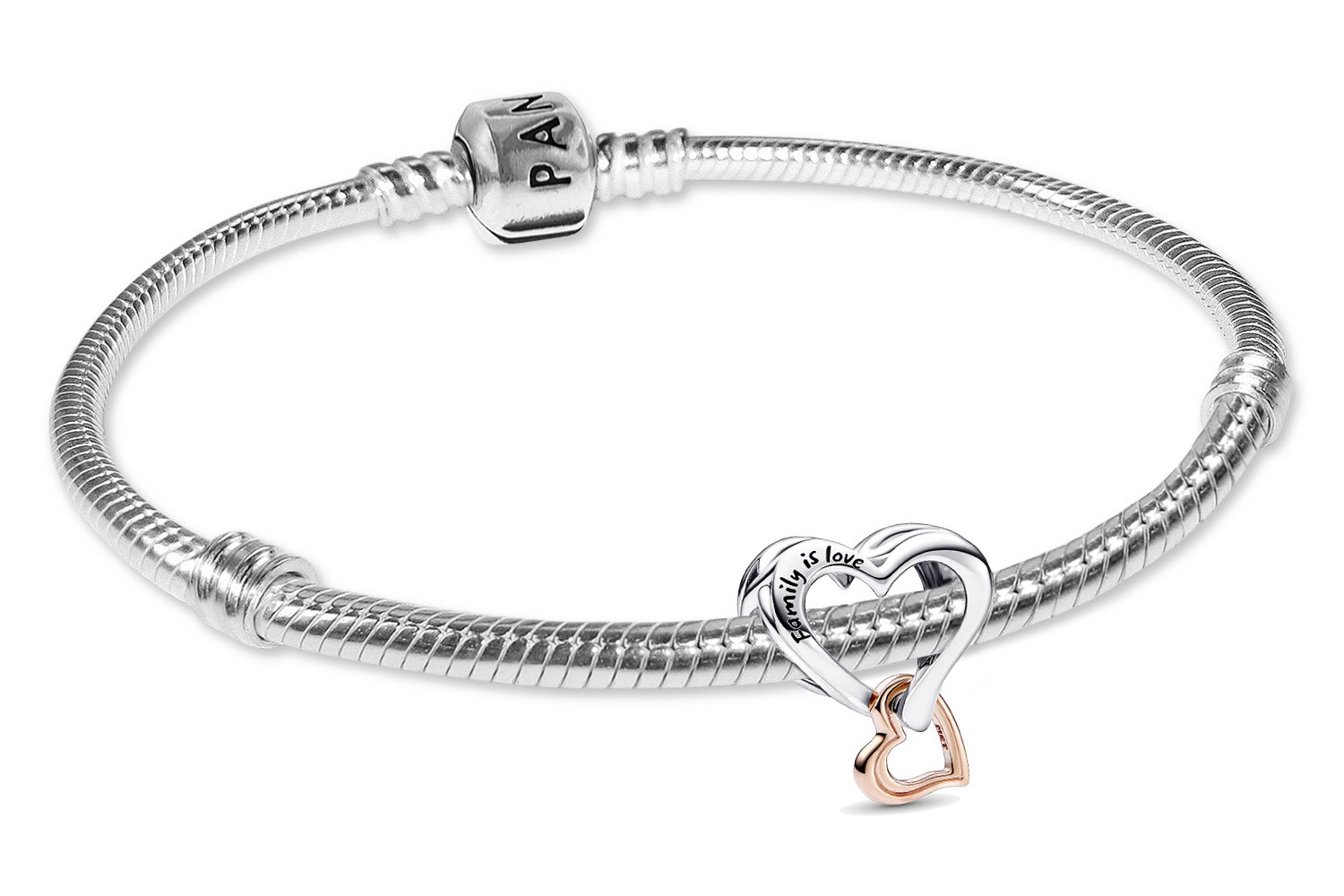 PANDORA Schmuck Damenarmband Starter-Set Silber Zweifarbiges Unendlichkeitsherz 20490₽