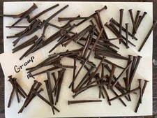 Antique Old Square Head Nails ~ Lot of 100 ~ rusty, various sizes and condition