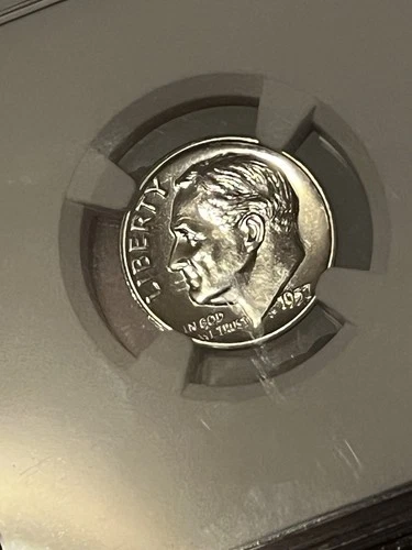 1957 Roosevelt Dime NGC PF69 Proof Coin 10 Cent 90% Silver Graded Slabbed Coin