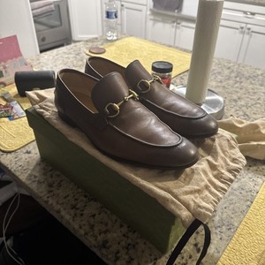 GUCCI 1953 Classic Horsebit Loafers Brown Leather‎ Mens Shoes Size 44 10 VTG 110 Gucci Men main image 3