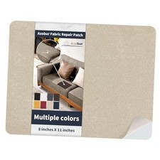 Velvet Patch,Self-Adhesive Rectangular Flannel 8" x 11" 1 Pc Beige Brown