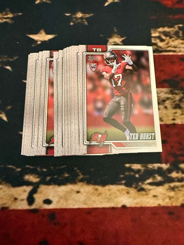 2026 Topps Flagship Football Ted Hurst Base RC Lot Of 25