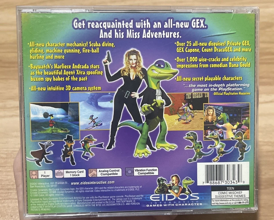 Gex 3: Deep Cover Gecko (Sony PlayStation 1, 1999) - Image 2 of 3