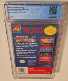 NES Tecmo World Wrestling Complete Box RARE CGC 8.5 L@@K!