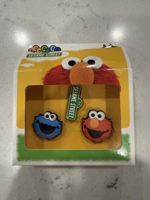 New Jibbitz Croc Sesame Street 3-Pack Shoe Charms Cookie Monster Elmo