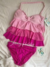 Women Swimming Suits Two Piece Tankini Set For Women Pink Size 8 ON SALE