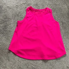 Unbranded Sports Tank Top Womens Large Pink Round Neck Racerback Athletic Active