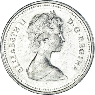 Canadian Coin Canada 25 Cents | Queen Elizabeth II | Reindeer