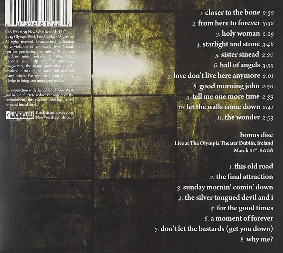 KRIS KRISTOFFERSON - CLOSER TO THE BONE 2 CD NEU  - Bild 2 von 2