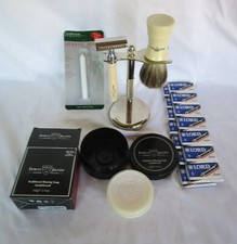 Edwin Jagger Safety Razer Shaving Kit w/ 10 Packs Of Lord Blades