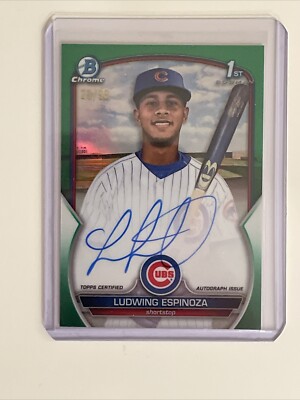 2023 Bowman Chrome - Prospect Autographs Green Refractor Ludwing Espinosa