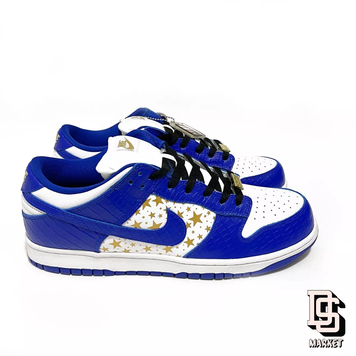 SUPREME NIKE SB DUNK LOW PRO OG QS ROYAL BLUE STARS S S 2021 11.5