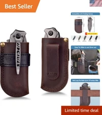 Versatile Leather Knife Sheath for Quick Access - Perfect for Folding Knives