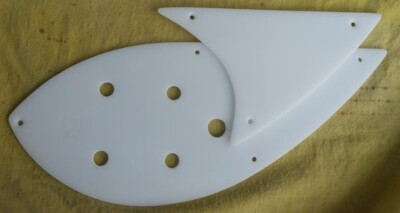 Custom PLEXIGLASS upper & lower pickguard set for Rick 325 guitar