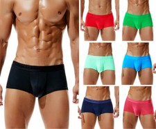 Seobean Men's Smooth Breathable Underwear Boxer Briefs Summer Shorts Underpants