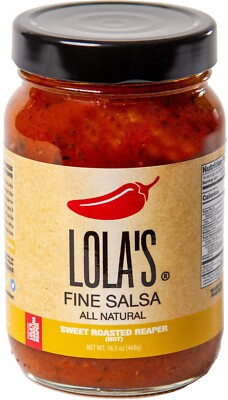 Lola s Fine Salsa Sweet Roasted Reaper - Plant Based, Gluten Free - 16 oz