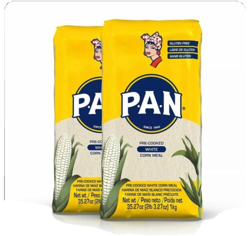 P.A.N. Harina Pan White Corn Maiz Blanco 2.3 Lb Pre-cooked Gluten Free 2 pack - Picture 1 of 4