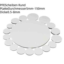 PTFE Scheiben Rund Platte Solide 0,5mm bis 8mm Scheiben 5mm-100mm Dia