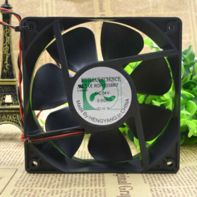 1PC RUILIAN SCIENCE RDH1238B2 24V 0.60A 12CM 12038 2-wire Inverter Cooling Fan