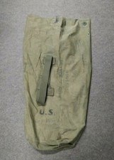 Vintage WW2 US Military OD GREEN Canvas DUFFLE BAG 1945 WWII Named 111