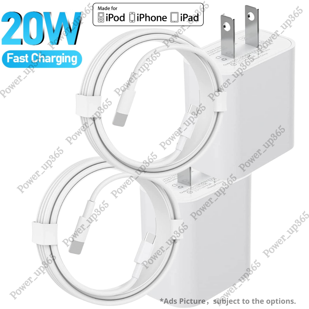 20W USB-C Power Adapter Block PD Fast Charger Cable For iPhone 14 13 12 11 iPad