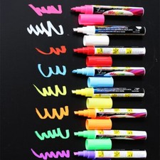 8 Pack Chalk Marker Pen Dry Erase Markers 6mm Reversible Bullet  Chisel Tip ...