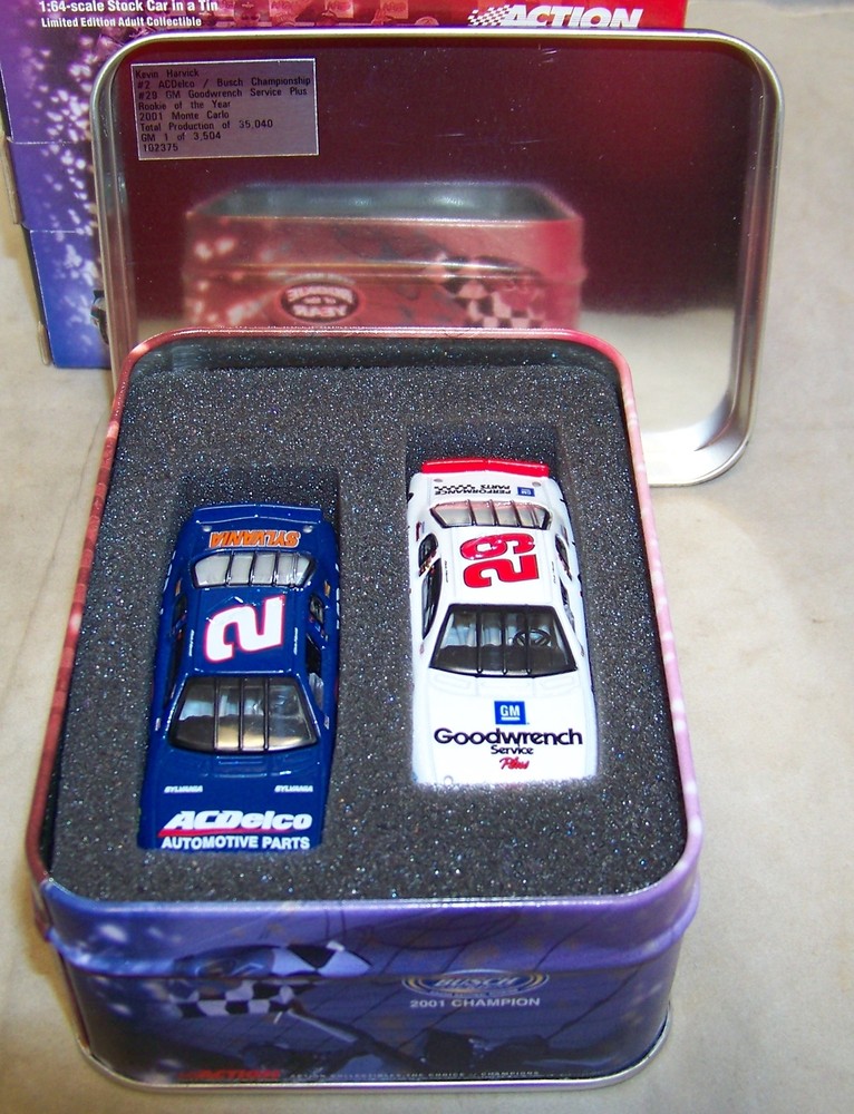 1:64 2001 ACTION #2 AC DELCO BUSCH CHAMP #29 GM GOODWRENCH ROY TIN KEVIN HARVICK