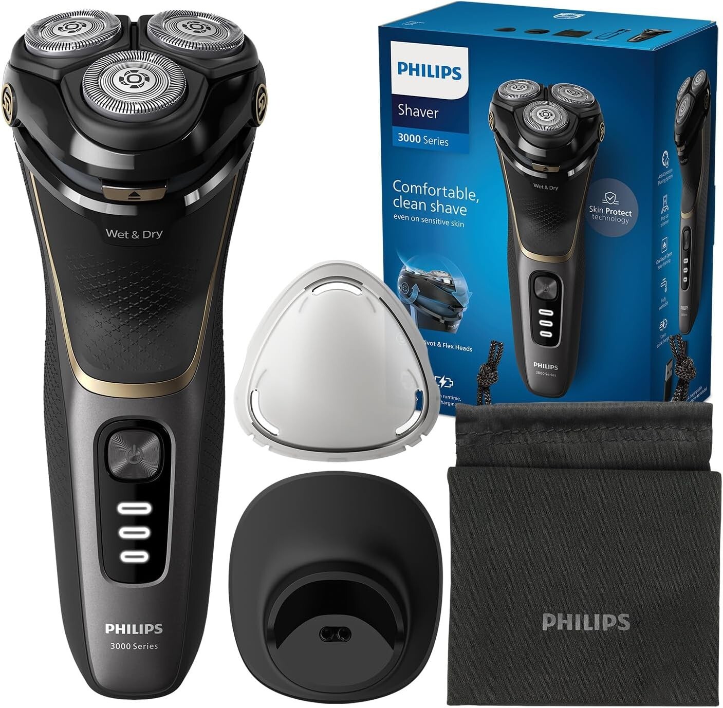 Philips Shaver Series 3000 S3342/13 Afeitadora eléctrica en seco y húmedo NUEVA EMBALAJE ORIGINAL