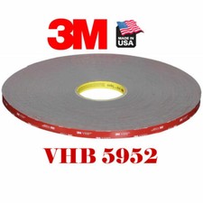 3M 5952 VHB Double-Sided Foam Adhesive Tape, 1  2" x 36 yds, Automotive Mounting