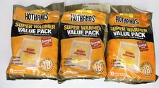 3 Value Packs HotHands Hand Super Warmers - 30 Warmers - 18 Hours Of Heat Each