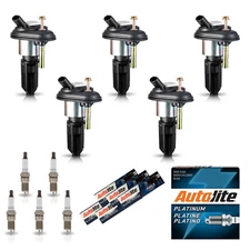 5 Ignition Coil & 5 Autolite Platinum Spark Plug for Hummer H3 2006 3.5L UF303